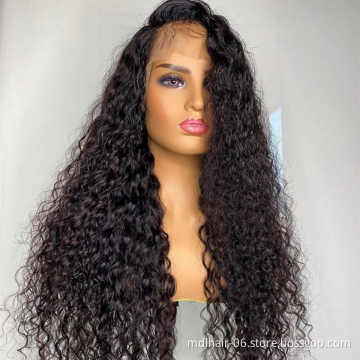 Wholesale Brazilian Virgin Hair Lace Front Wig Water, Unprocessed Remy Hair 13*4 Lace Front Wigs For Black Women